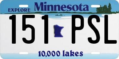MN license plate 151PSL