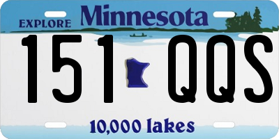 MN license plate 151QQS