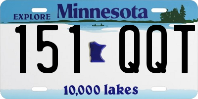 MN license plate 151QQT