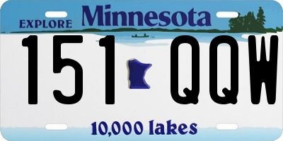 MN license plate 151QQW