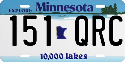 MN license plate 151QRC