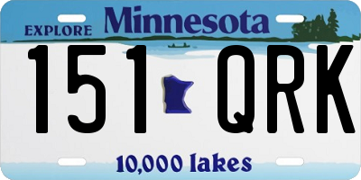 MN license plate 151QRK