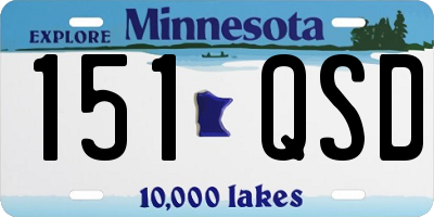 MN license plate 151QSD