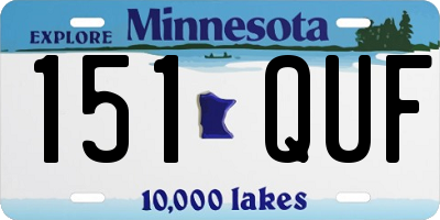 MN license plate 151QUF