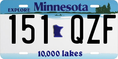 MN license plate 151QZF
