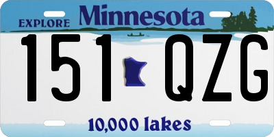 MN license plate 151QZG