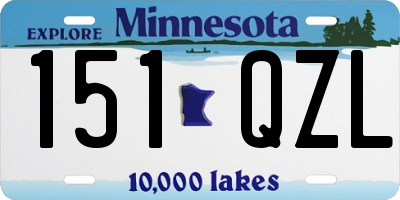 MN license plate 151QZL