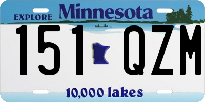 MN license plate 151QZM