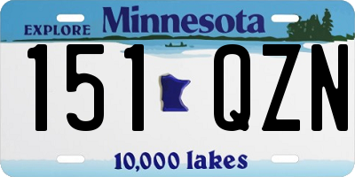 MN license plate 151QZN