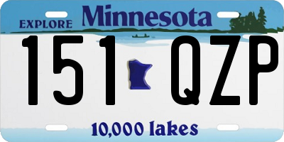 MN license plate 151QZP