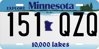 MN license plate 151QZQ
