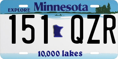 MN license plate 151QZR
