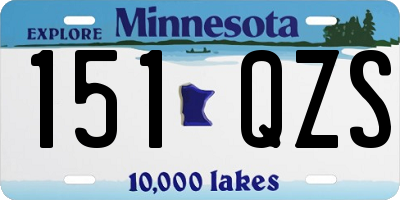MN license plate 151QZS