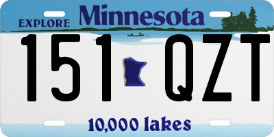 MN license plate 151QZT