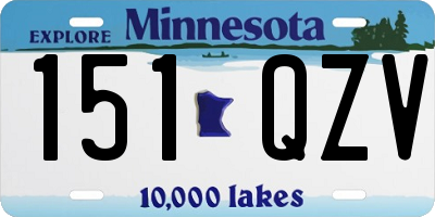 MN license plate 151QZV