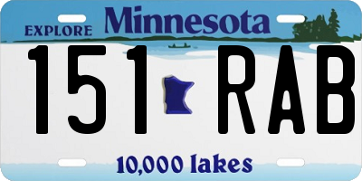 MN license plate 151RAB