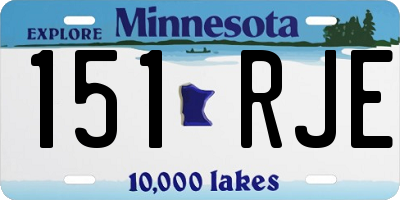 MN license plate 151RJE