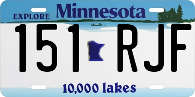 MN license plate 151RJF