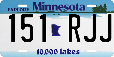 MN license plate 151RJJ