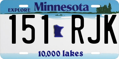 MN license plate 151RJK
