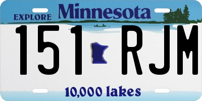 MN license plate 151RJM