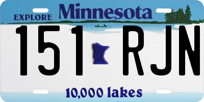 MN license plate 151RJN
