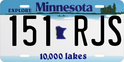 MN license plate 151RJS