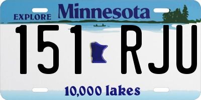 MN license plate 151RJU