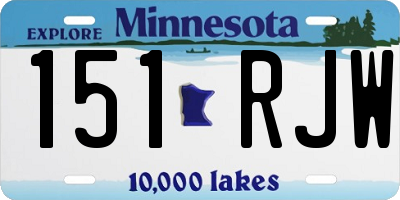 MN license plate 151RJW