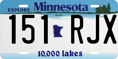 MN license plate 151RJX