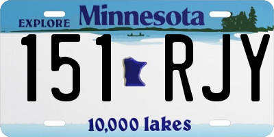 MN license plate 151RJY
