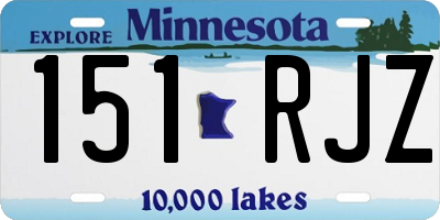 MN license plate 151RJZ