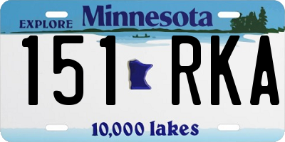 MN license plate 151RKA