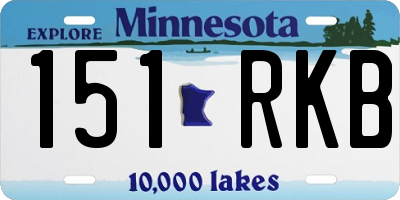 MN license plate 151RKB