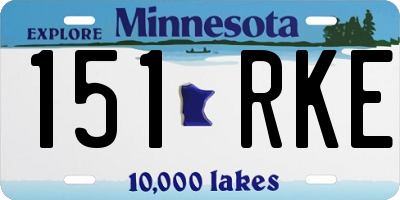 MN license plate 151RKE