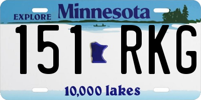 MN license plate 151RKG