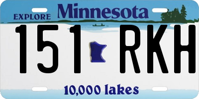 MN license plate 151RKH