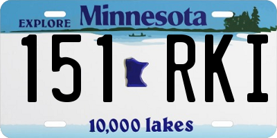 MN license plate 151RKI