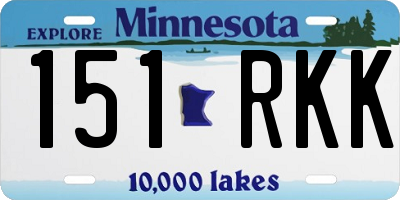 MN license plate 151RKK