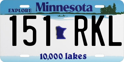 MN license plate 151RKL