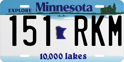 MN license plate 151RKM