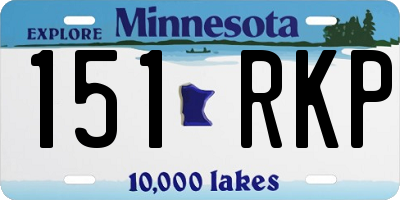 MN license plate 151RKP