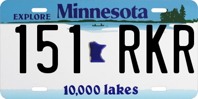 MN license plate 151RKR