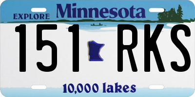 MN license plate 151RKS