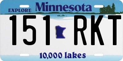 MN license plate 151RKT