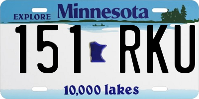 MN license plate 151RKU