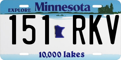 MN license plate 151RKV