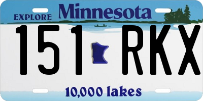MN license plate 151RKX