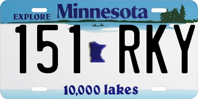 MN license plate 151RKY