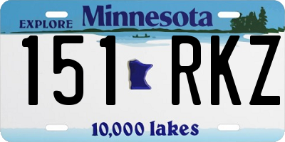 MN license plate 151RKZ